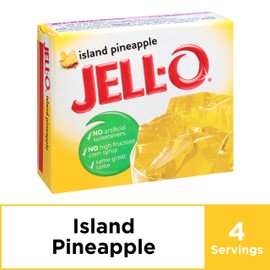 Jell-O Island Pineapple Gelatin Mix (3 oz Boxes, Pack of 6)