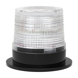 Aolyty Solar Strobe Warning Light with Strong Magnetic Base LED Warning Lamp Super Bright Solar Safety Flashing Light Waterproof for Construction, Traffic, Factory, Crane Tower, Dock (White)