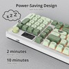 Owpkeenthy 96% Wireless Matcha Green Keyboard with Number Pad Knob,