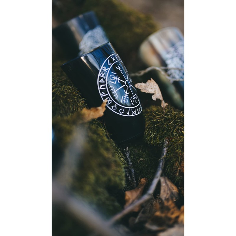 Hornerey Viking Horn Cup Set, Drinking Horn Set, Buffalo Horn,