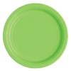Lime Green Solid Round Dessert Paper Plates - 7" (Pack