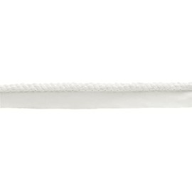 4/16" (0.5cm) Solid Twisted Rope Cord Trim with Lip (Style# 0025S), Pure White #A1 (Bright White) Sold by The Yard (36"/3 ft/0.9m)