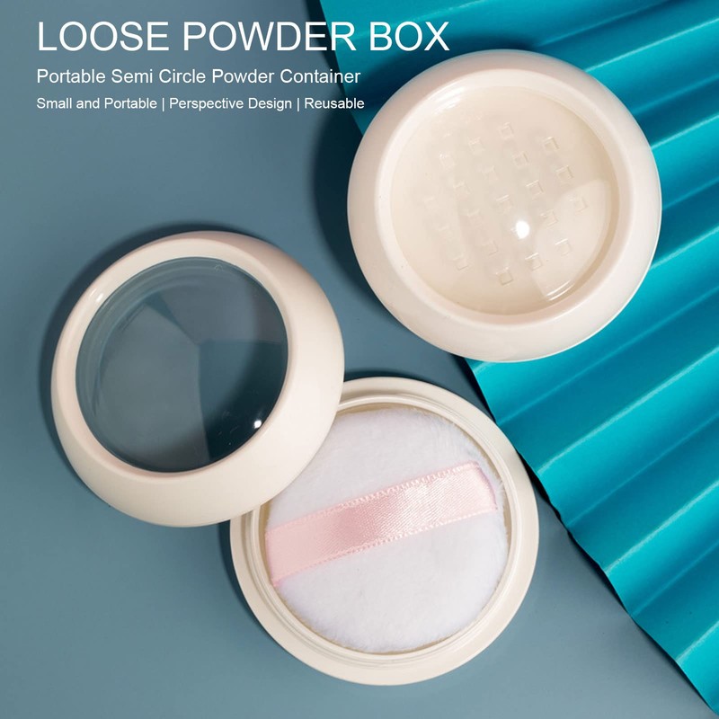 Makeup Powder Container Empty Loose Powder Box Refillable Prevent Leaks