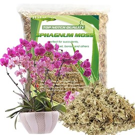 Halatool Sphagnum Moss Potting Mix for Plants Pot, 2 Quart Bag Dried Moss Natural Carnivorous Plant Moss for Orchid Succulents Garden Flowers Pot and Reptiles