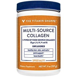 The Vitamin Shoppe Multi-Source Collagen Powder - 5 Types of Collagen to Support Hair, Skin & Nails - Unflavored (24 Servings)