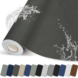 Lifenion Canvas Repair Patch, 17X79 Inch Strong Sticky Fabric Repair Tape, Self-Adhesive Fabric Patch for Sofas, Tote Bags, Clothing, Car Seats, Furniture (Dark Grey, 17X79 Inch)