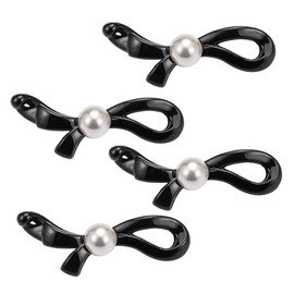 SAFIGLE 4pcs Pearl Banana Hair Clips Durable Non Slip Ponytail Holders Elegant Hair Accessories for Women for Parties and Weddings