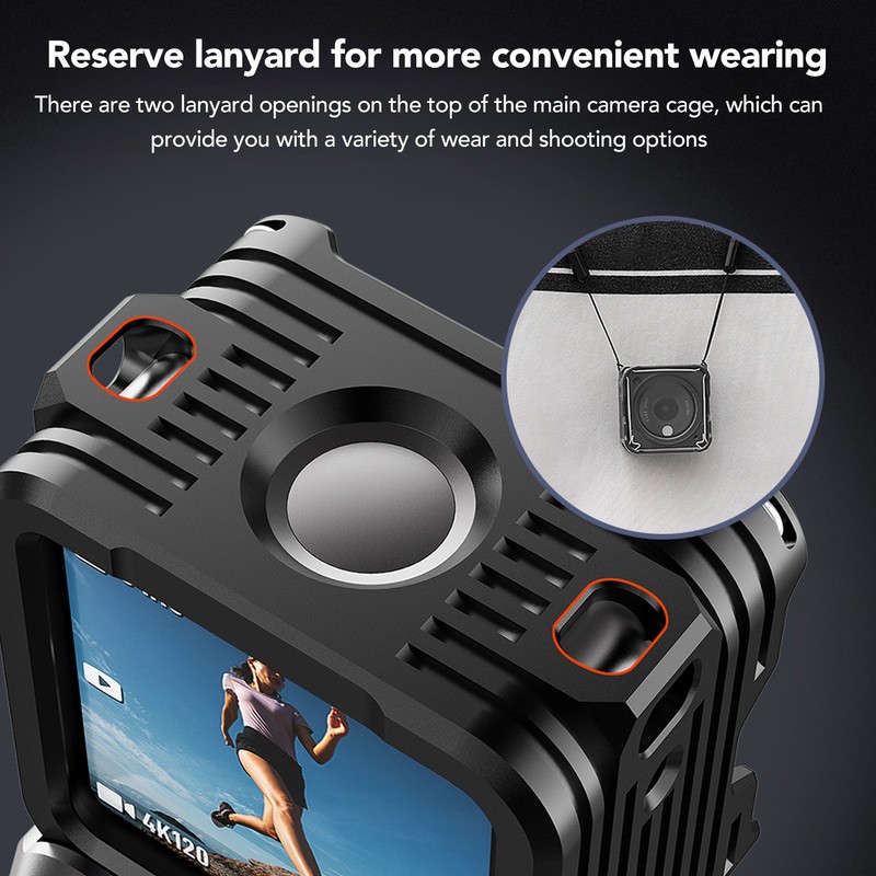Action Camera Protection Extended Frame Aluminum Alloy Protective Cage for