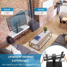 PERLESMITH Swivel Universal TV Stand/Base - Table Top TV Stand for 32-60 inch...