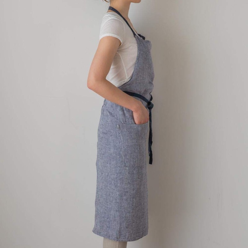 Linen Full Apron Manon A315 [Lino e Lina/Lino e Lina],