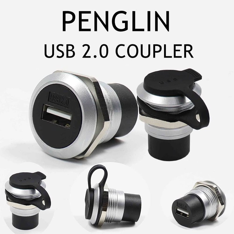 PENGLIN USB 2.0 Panel Mount Coupler Pack of 2, USB