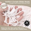 Smith’s® Curtain Glider Hooks | 50 Pack/White | Plastic Curtain