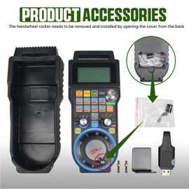 CNCTOPBAOS 4 Axis USB Mach3 Handwheel Controller Remote Hand Control CNC Handwheel Manual Pulse Generator for CNC Router Lathe Engraving Milling Machine (WHB04B-4)