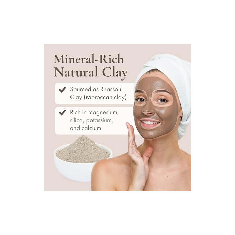 Rhassoul Clay - Ghassoul Clay1 Lb - Detoxifying and Rejuvenating