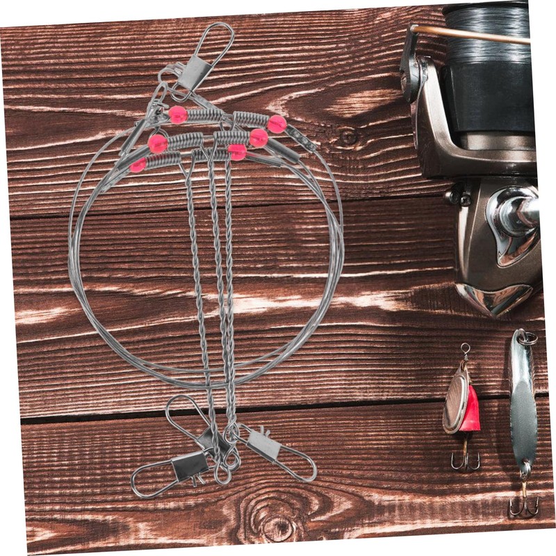 BESPORTBLE 5sets Fishing Wire Leader Rigs Hook Prevents Group Entanglement