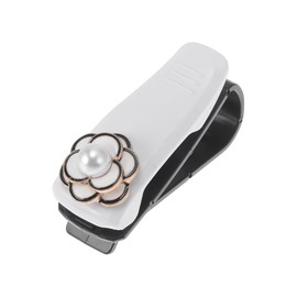 Motoforti Car Sunglasses Clip Universal Sun Visor Sunglasses Holder for Car Plastic White 6.5x3cm 1 Pcs