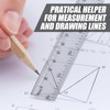 4 pcs Rulers 30cm, Dual Scale Ruler with Metric &