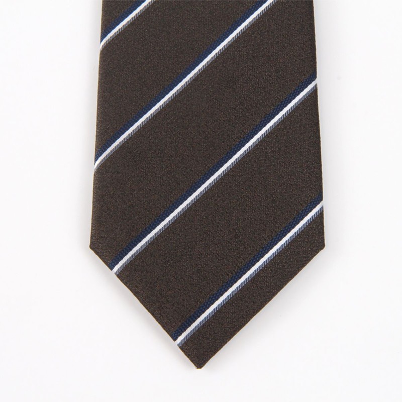 The Shirt Studio Brown Modern Stripe Manual Tie