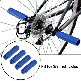 X AUTOHAUX 2 Pair 100x28mm Universal Aluminum Alloy Axle Rear Foot Pegs Footrests for BMX MTB Bike Bicycle Fit 3/8 Inch Blue