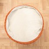 Round Pouf Ottoman Stuffed 20 x 20 x 14 Inches
