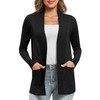 EXCHIC Women's Long Sleeve Knitted Cardigan, Lightweight Cosy Open Front,