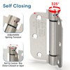 Treasem 3 Pack Self Closing Door Hinges, 3.5 Inch Spring