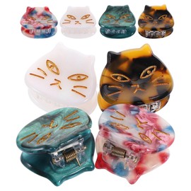 FRCOLOR 8 pcs Cat Hair Claw Clips Cute Small Claw Clips Cellulose Acetate Hair Clips Women Decorative Hair Clips Animal Shaped Barrettes for Women