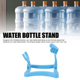 Water Bottle Stand, Foldable Water Holder Non Slip Water Stand Water Bottle Holder with Dispenser Valves for 5 Gallon Water