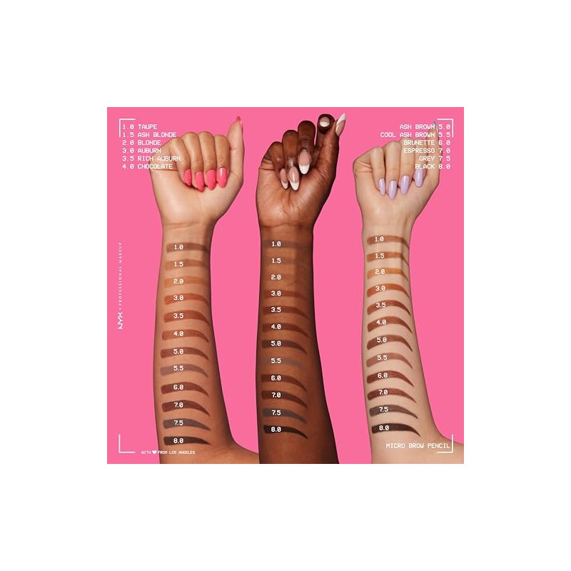 NYX Professional Makeup, Micro Brow Pencil, Lpiz para cejas, Ash