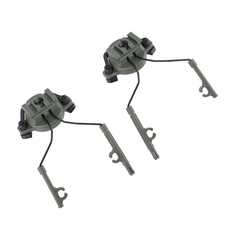 2Pcs Suspension Headset Bracket Helmet 19‑21mm Rail Adapter Rotatable Headphones