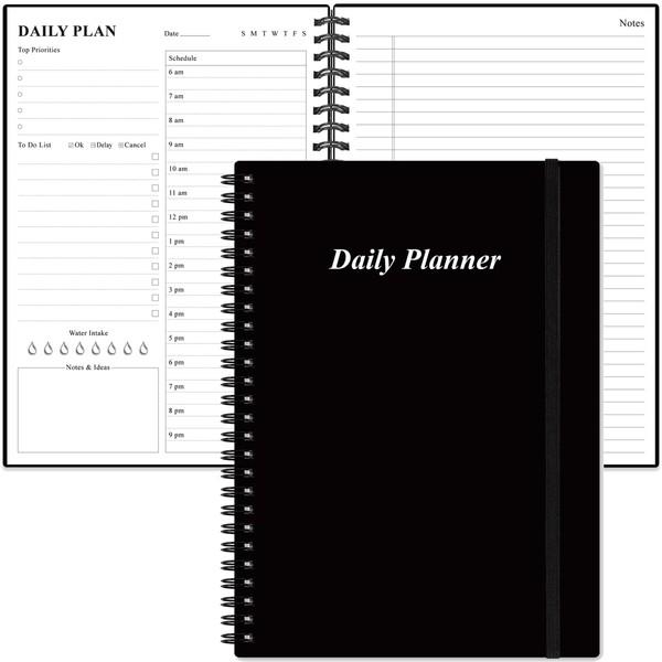 Daily Planner Undated - B5 To Do List Notebook Hourly