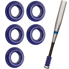 5 Packs Baseball Bat Grip Choke Up Rings Choke Ring Baseball Softball Teeball Tball Bat Choke Up Ring Bat Knob- Blue Color