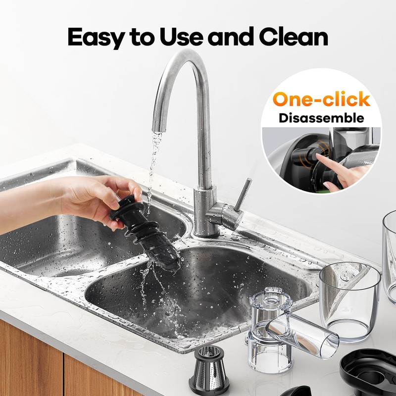 Cold Press Juicer Machine: Easy to Clean Slow Masticating Extractor