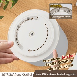 IOO6Z8SY Stair Shaped Rotating Pencil Holder - 3 Compartments - 360° Rotatable - Made of Durable PP Material, Ideal for Pens, Erasers, Notebooks and More - Perfect for Office, School and Home, Grey