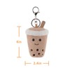 Apricot Lamb Boba Tea Cute Keychain, Soft Stuffed Plush Keychain