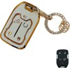 OVIOBOER For Chevy GMC Key Fob Cover with Keychain, White
