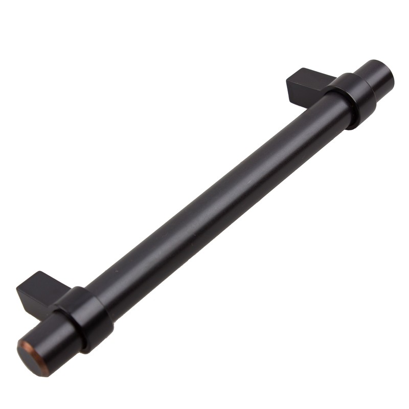 GlideRite Hardware 5 inch CC 4007-128-ORB-1 Solid Euro Bar Pulls,