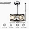 Zlepmlla Crystal Black Ceiling Light, Modern Light Fixture Ceiling, Chandelier