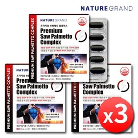 Saw Palmetto Octacosanol Complex Men's Prostate 3 Bottles 9 Months Direct Import from the USA High Concentration Saw Palmetto Octacosanol Lauric Acid Vitamin B Zinc / 쏘팔메토 옥타코사놀 컴플렉스 남성 전립선 3통 9개월 미국 직수입 고함량 쏘팔 옥타 로르산 비타민B 아연