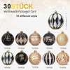 Christmas Baubles Christmas Tree Decoration Set, 30 Pieces, Black Gold