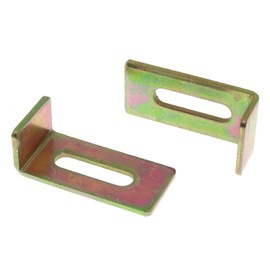 RLECS 4Sets Undermount Sink Clips Sink Brackets Washbasin Fittings for Kitchen Bathroom (4 L-shaped iron pieces, 4 internal teeth copper nuts, 4 hexagonal nuts, 4 integrated screws)