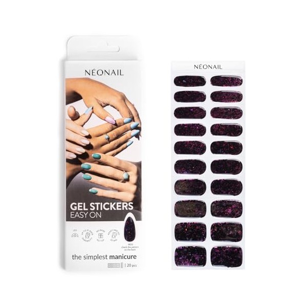 NEONAIL Gel UV Stickers Easy On M03 - Glitter -