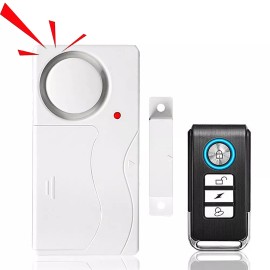 Kingsl Alarm Door Chime Magnetic Sensor Wireless Alert Bell Entrance Business Kit Entry - Remote Control Only
