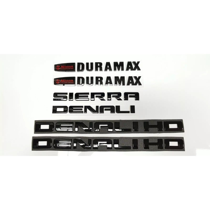 GMC AUTO 6PC Set 11-19 Gloss Black GMC Sierra Denali