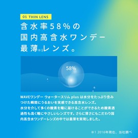【30枚入り 1箱】WAVEワンデー ウォータースリム plus 【BC】8.8 【PWR】-10.00 クリア