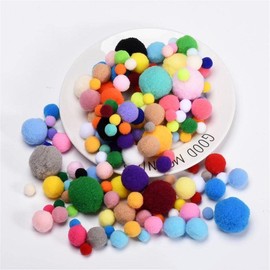 JekyTMP Pack of 400 10-30 mm Pompoms Colourful Pompoms for Crafts Colourful Mini Pompoms Small Mini Pompoms Craft Pom Poms Colourful Fluffy Pompoms (Mixed Colour)