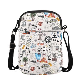 TOBGBE Singer's Merchandise Singer All Album Music Inspired Crossbody Bag With Zipper Music Lovers Gifts for Women (Fol Behind CB CA)