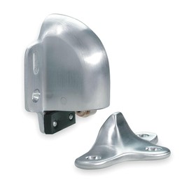 Rockwood 491.10 Bronze Floor Mount Automatic Door Holder with Stop, Satin Clear Coated Finish, 1/2" or Less Door to Floor Clearance, Includes Fasteners for Use with Solid Wood Doors and Wood Floors