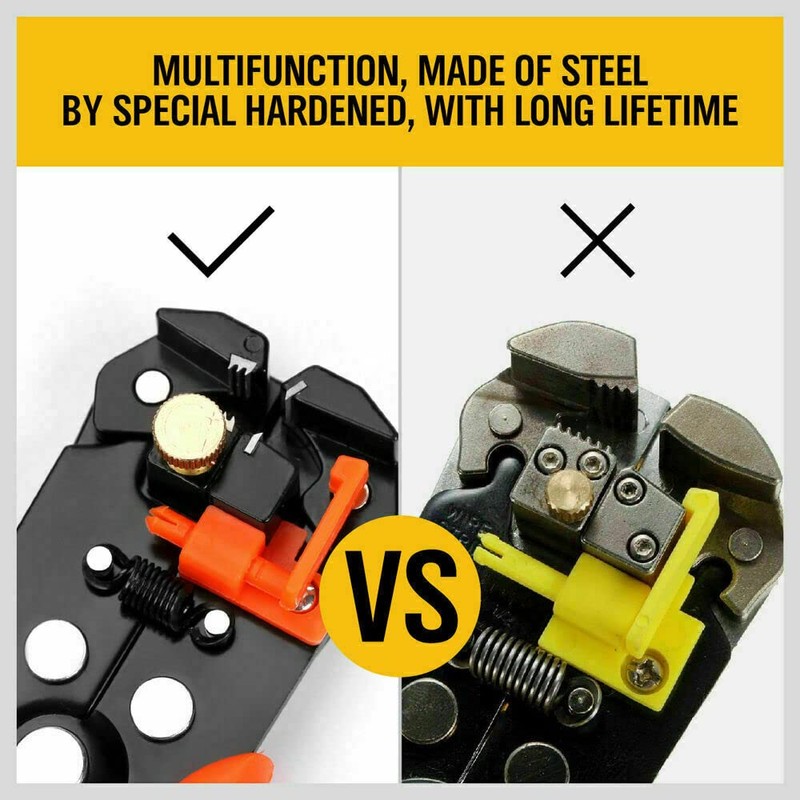 HORUSDY Wire Stripper Kit, Self-Adjusting Cable Stripping Pliers with 400Pc