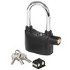 TRIXES 110db Alarmed Heavy Duty Weatherproof Long Shackle Padlock